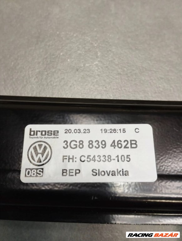 Volkswagen Arteon jobb hátsó elektromos ablakemelő 3g8839462b 3. kép