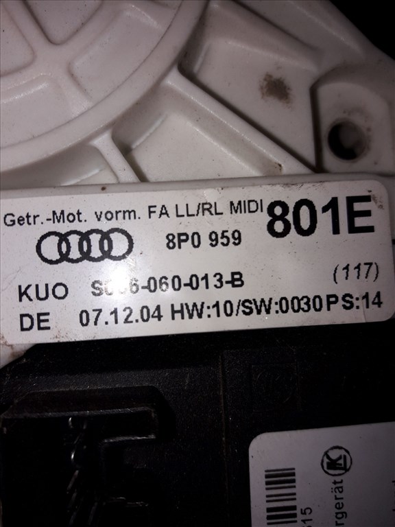 Audi A3 8P Jobb Elsõ Ablakemelõ Motor 3. kép