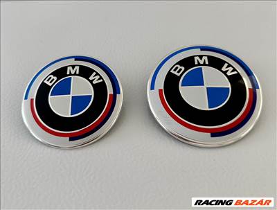 Új BMW 50th jubileumi motorház Gépház Csomagtartó embléma jel 82mm 74mm 51148132375 51148219237