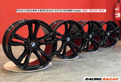 R19 5x112 (66,6) MAK X-MODE BLACK  9J ET32 FOR BMW G series új felnik 19" 