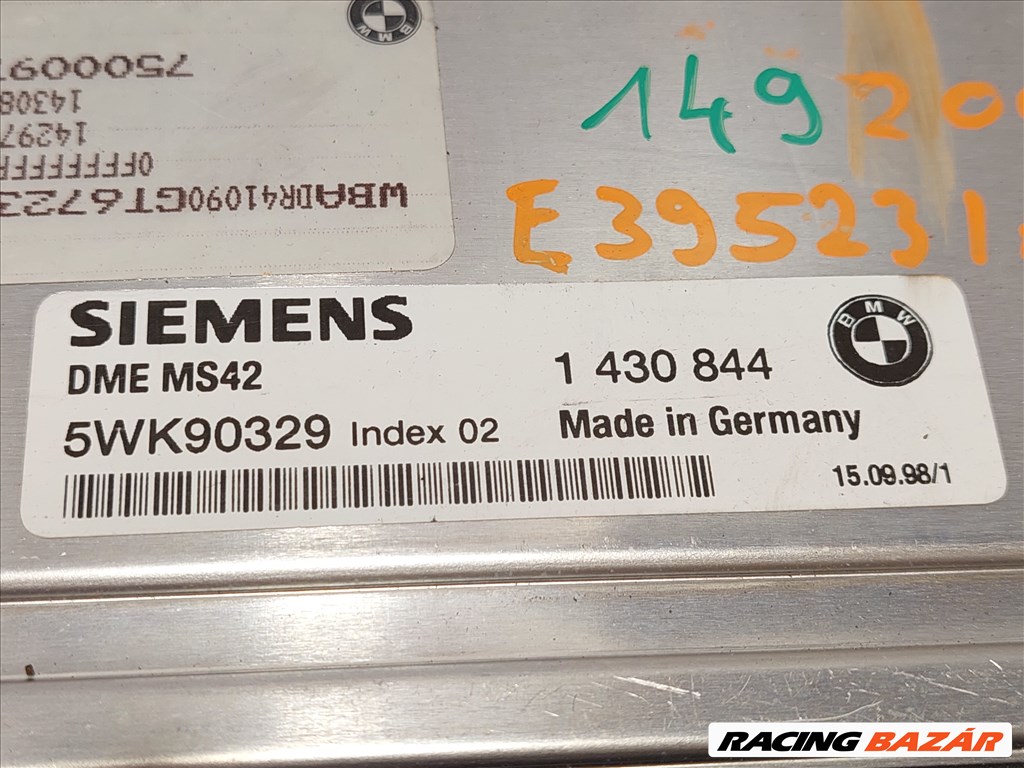 BMW E39 523i M52 M52TUB25 ECU EWS motorvezérlő elektronika - automata eladó (149200) 1430844 5. kép