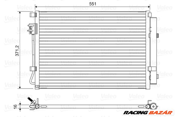 VALEO 822581 - klíma kondenzátor HYUNDAI KIA 1. kép