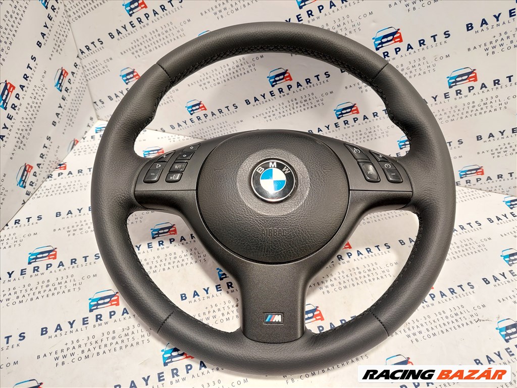 BMW E46 E39 X5 M kormány sportkormány bőrkormány multikormány - új bőrözéssel (003955) 1. kép