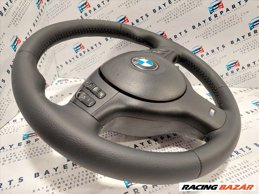 BMW E46 E39 X5 M kormány sportkormány bőrkormány multikormány - új bőrözéssel (003955) 2. kép
