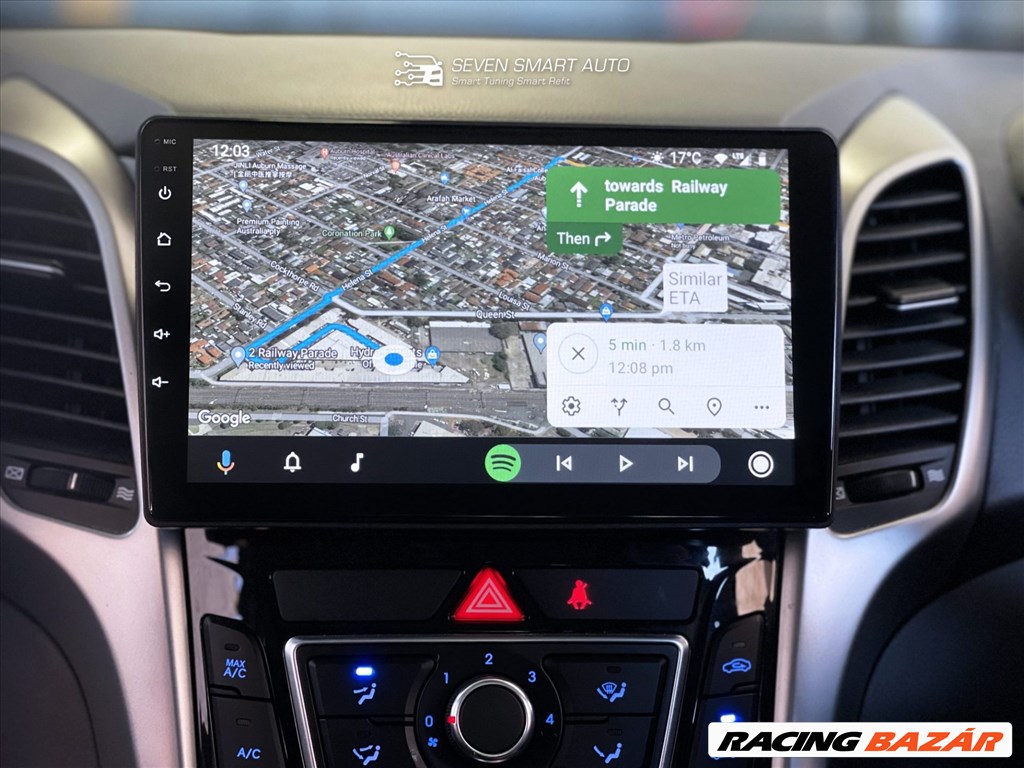 Hyundai I30 Android Multimédia Autórádió GPS Navigáció Tolatókamerával 3. kép