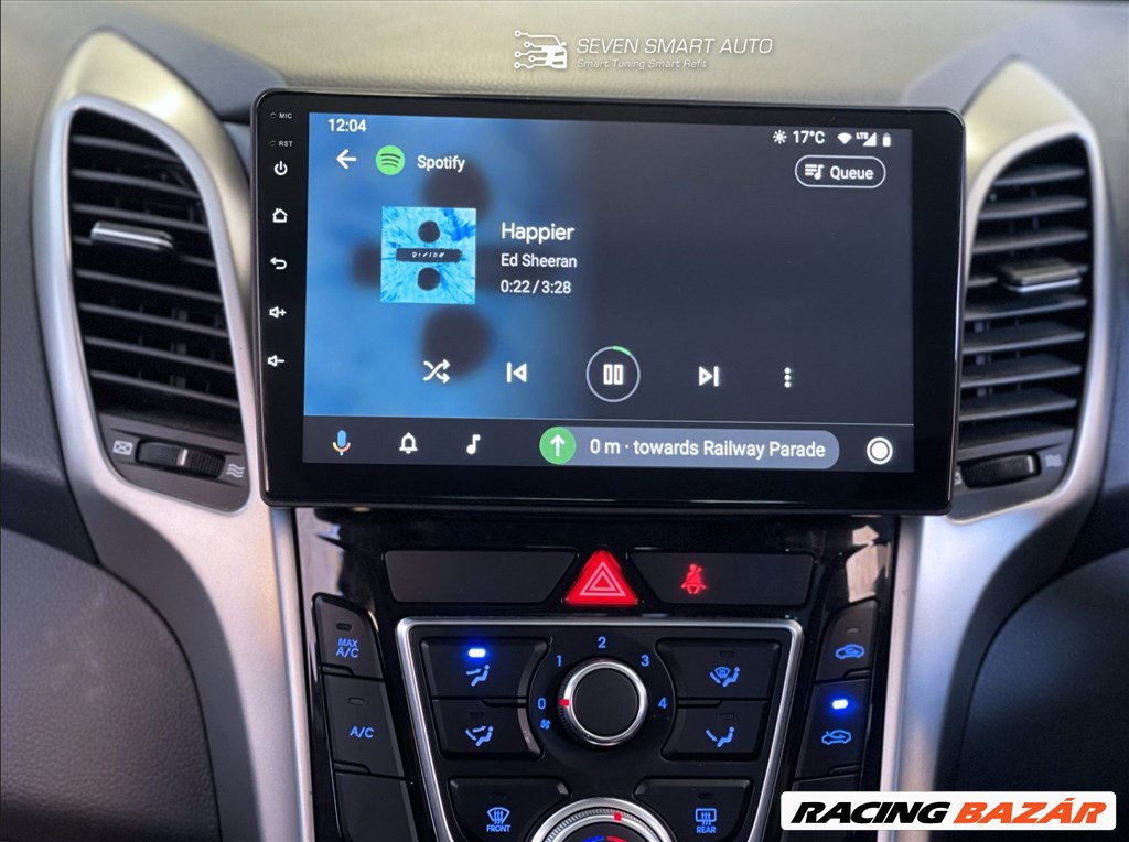 Hyundai I30 Android Multimédia Autórádió GPS Navigáció Tolatókamerával 4. kép