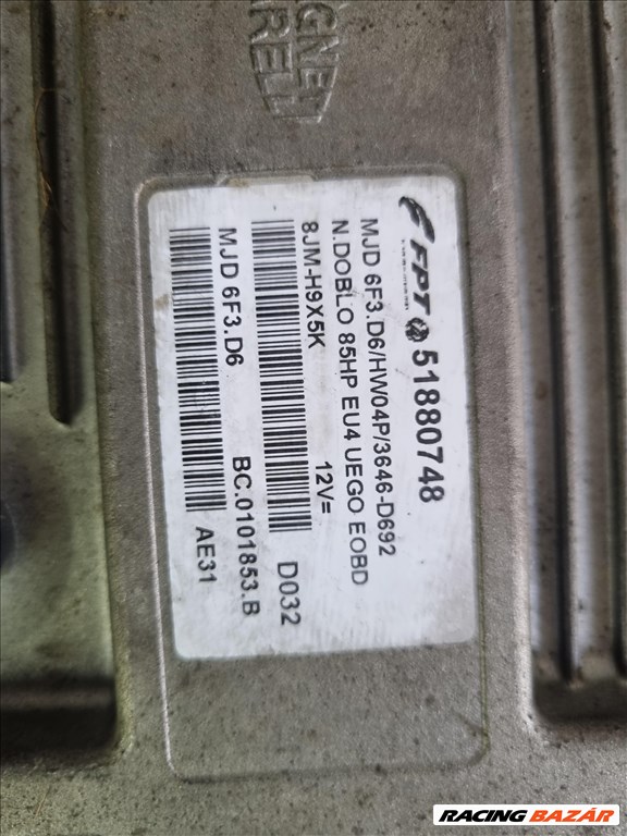 Fiat Doblo II 1.3 Multijet 16V motorvezérlő elektronika  51880748 2. kép
