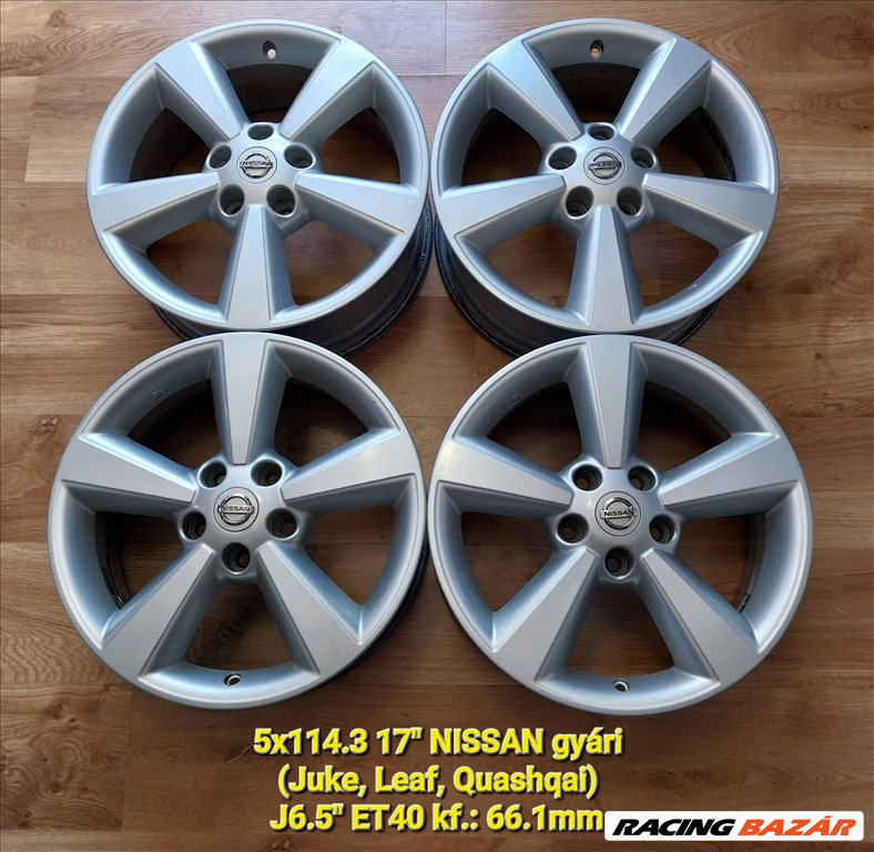 5x114.3 17" Nissan Quashqai/Nissan Juke gyári alufelni garnitúra 1. kép