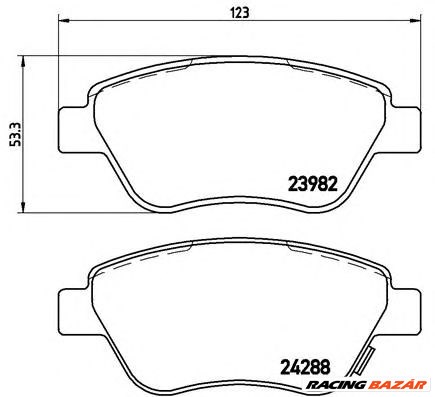 BREMBO P 59 051 - fékbetét FIAT OPEL VAUXHALL 1. kép