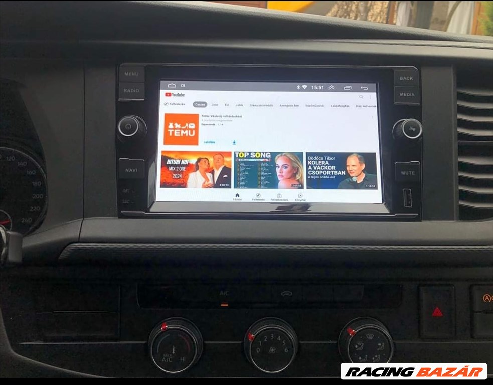 Volkswagen CarPlay Multimédia Android GPS Rádió Tolatókamerával! 6. kép