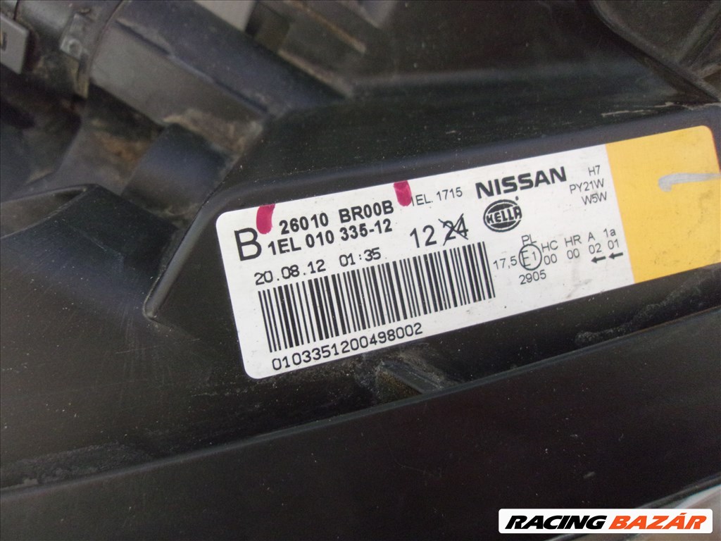 Nissan Qashqai jobb első fényszóró 2010-2014 26010-BR00B 5. kép