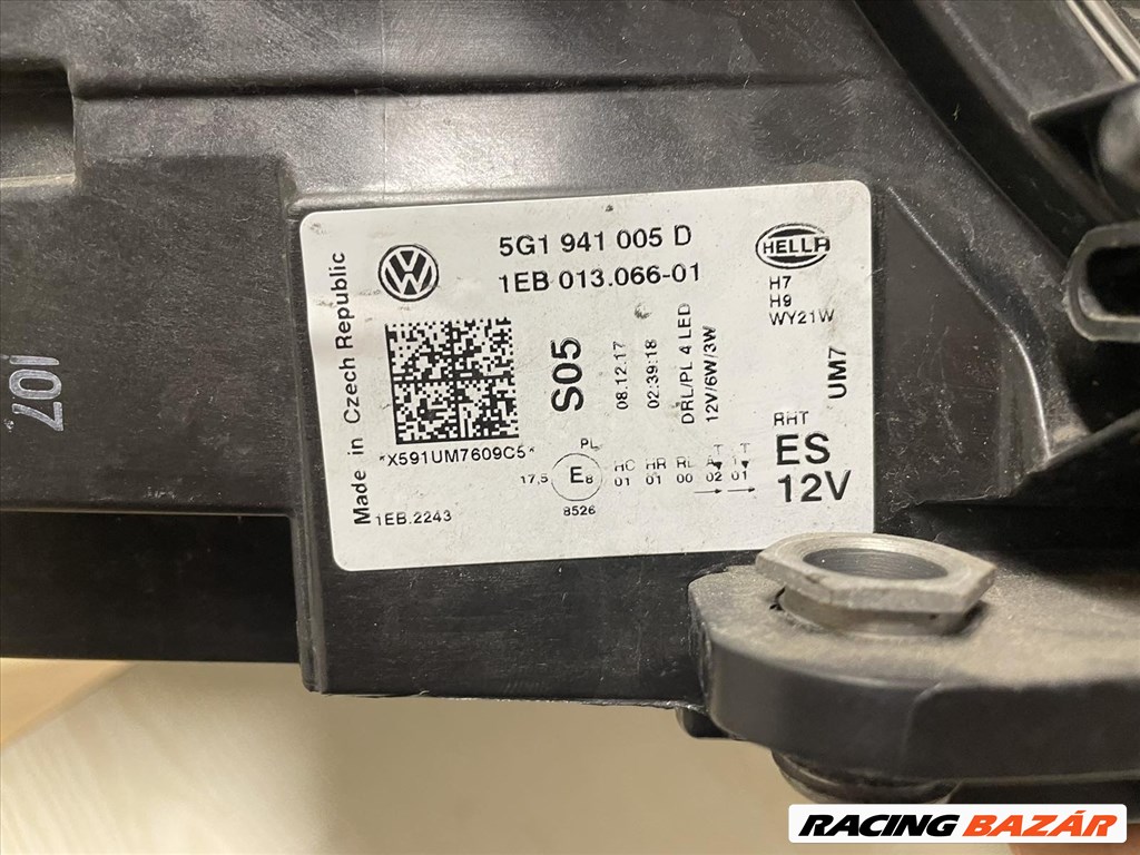 Volkswagen Golf VII halogén fényszóró eladó 1eb01306602-01 5g1941005d-006d 3. kép