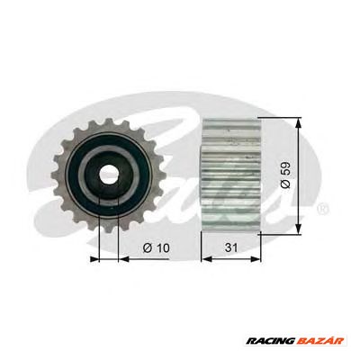 GATES T41236 - vezérműszíj vezetőgörgő MITSUBISHI OPEL RENAULT VAUXHALL VOLVO 1. kép