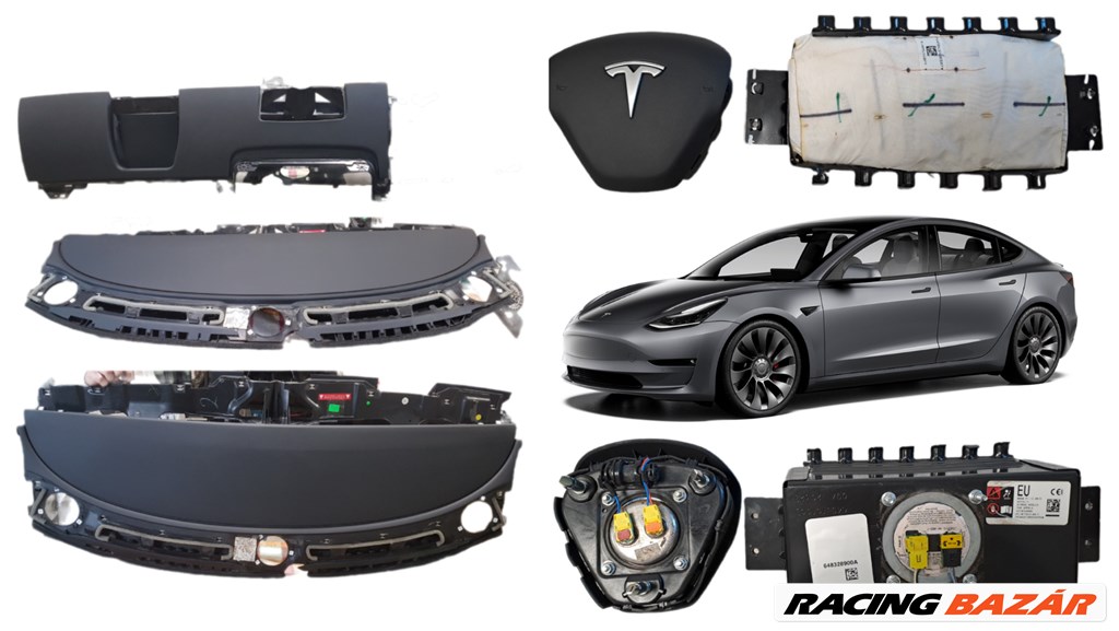 Tesla Model X vezető légzsák + utas légzsák + műszerfal 64828900a 1. kép