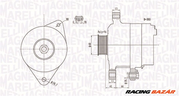 MAGNETI MARELLI 063732112010 - generátor MITSUBISHI 1. kép