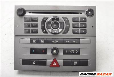 Peugeot 407 CD rádió, klíma panel 9646871777