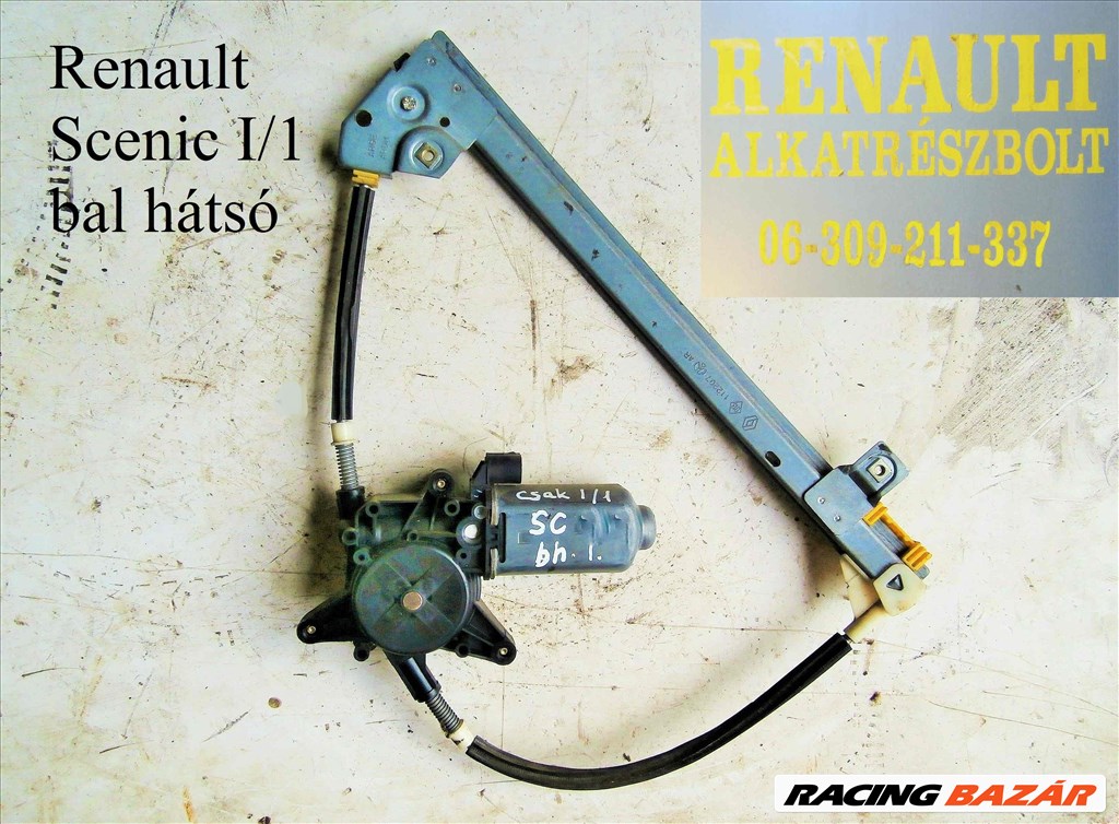 Renault Scenic I.1 bal hátsó ablakemelő 1. kép