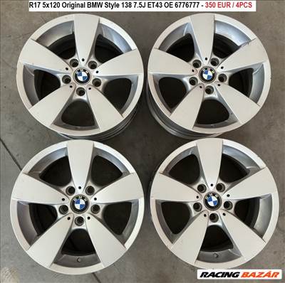 R17 5x120 Original BMW 138 Style 7.5J ET43 OE 6776777  gyári alufelnik 17" 