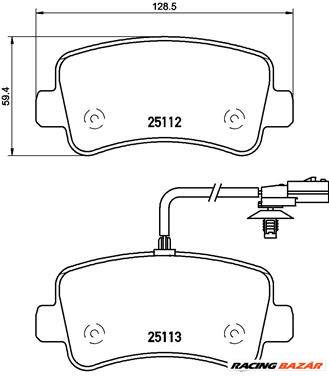 BREMBO - P68063 - Fékbetét klt. hátsó NISSAN INTERSTAR/NV400; OPEL MOVANO B; RENAULT MASTER III; 02.10-