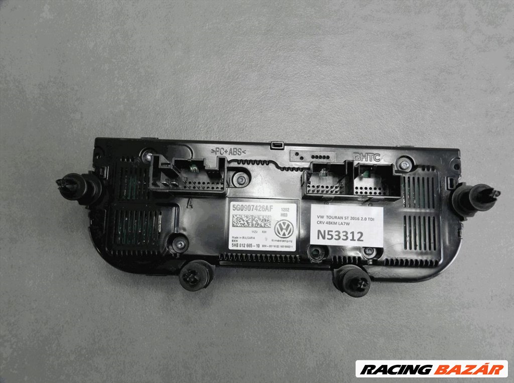 Volkswagen Touran II fűtés klíma panel kapcsoló 5g0907426af 2. kép