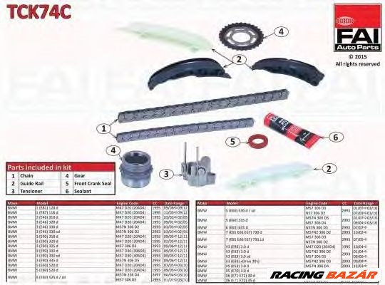 FAI AutoParts TCK74C - vezérműlánc készlet BMW 1. kép