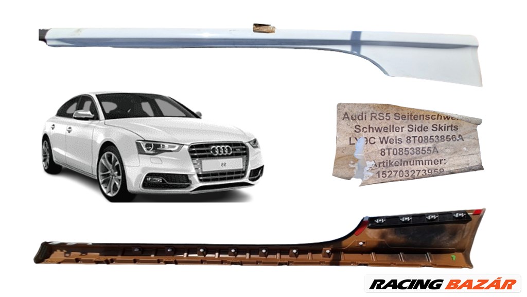 Audi RS5 (B8 - 8T) bal oldali küszöb borítás 8t0853855a 1. kép