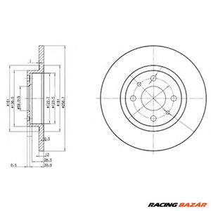 DELPHI BG2411 - féktárcsa ALFA ROMEO CHRYSLER FIAT LANCIA