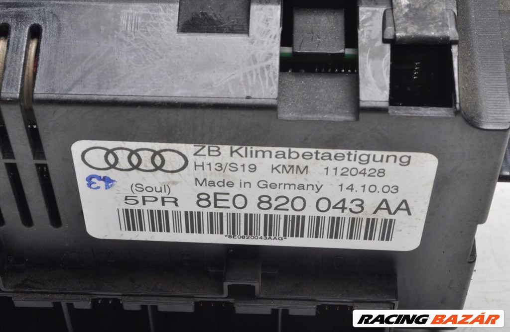 Audi A4 (B6/B7) klíma vezérlő panel 8e0820043aa 4. kép