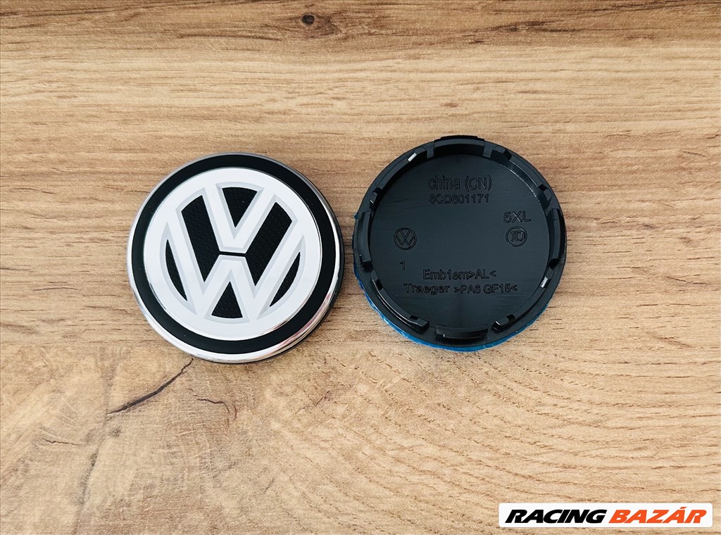 Új Volkswagen 56mm felni alufelni kupak közép felniközép felnikupak embléma jel kerékagy kupak 6c0601171 1. kép