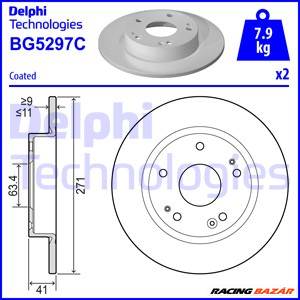 DELPHI BG5297C - féktárcsa FORD