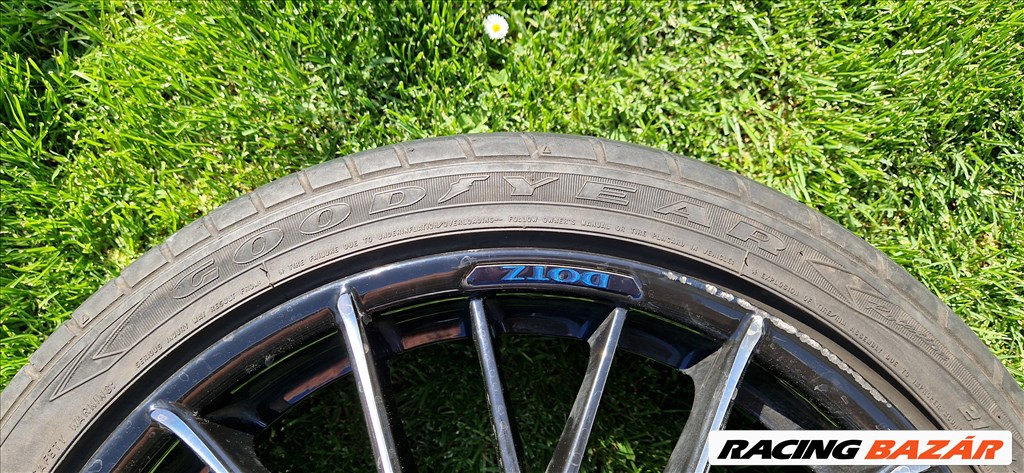  4x100 lyukosztású 17" használt Dotz alufelni, rajta 215/40 használt Goodyear nyári gumi 5. kép