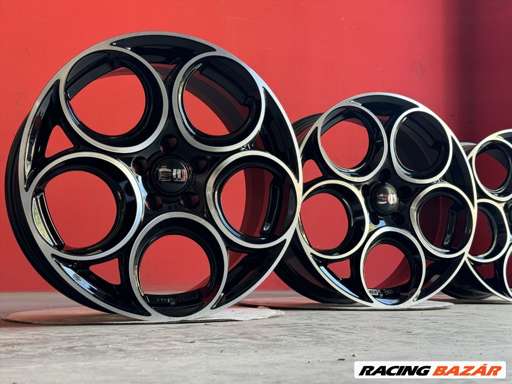 R18 5x110 (65,1) Elite Wheels EW24 VELOCE 8J ET33 BLACK POLISHED  új alufelnik 8x18 18"  2. kép