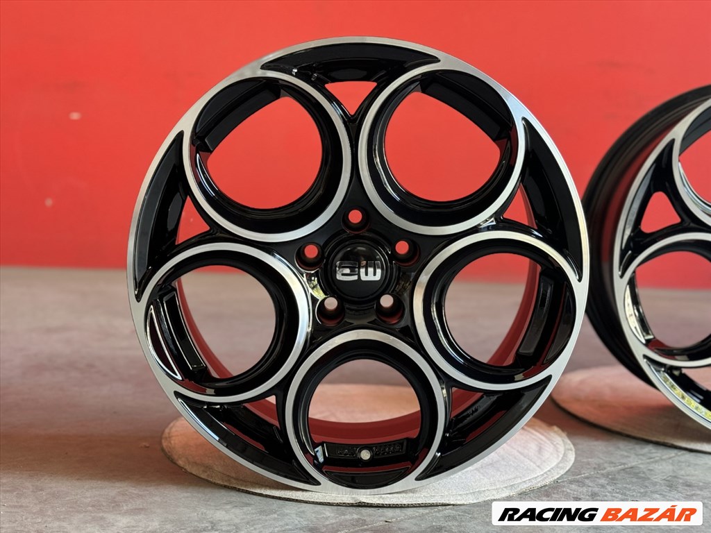 R18 5x110 (65,1) Elite Wheels EW24 VELOCE 8J ET33 BLACK POLISHED  új alufelnik 8x18 18"  3. kép
