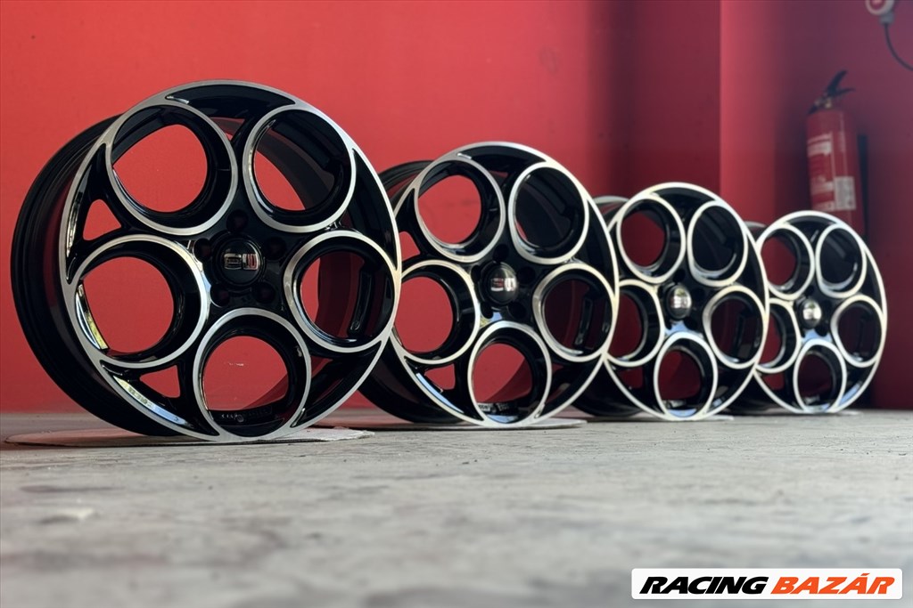 R18 5x110 (65,1) Elite Wheels EW24 VELOCE 8J ET33 BLACK POLISHED  új alufelnik 8x18 18"  5. kép