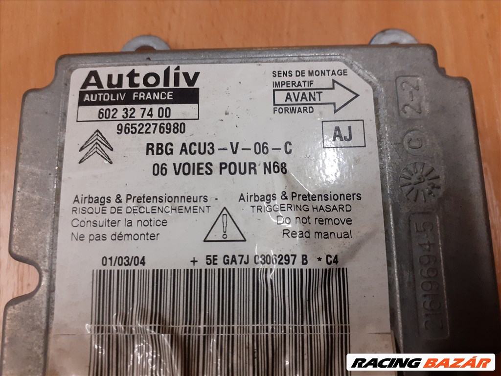 Citroën Xsara Picasso, Citroën Berlingo I légzsák indító elektronika  9652276980 3. kép