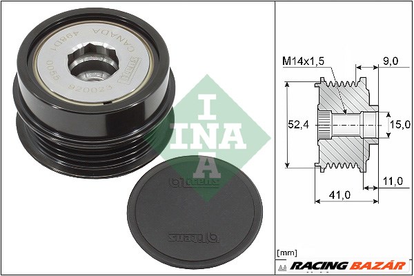 INA 535 0339 10 - generátor szabadonfutó TOYOTA 1. kép