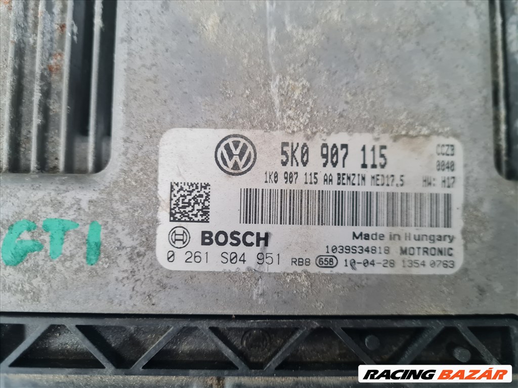 Volkswagen Golf VI 2.0 GTI motorvezérlő 5K0 907 115 2. kép