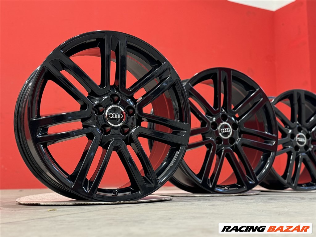 R20 5x112 (66.5) Original Audi 8J ET25 OE 4G0601025AS -Black gyári alufelnik 8x20 20"  4. kép