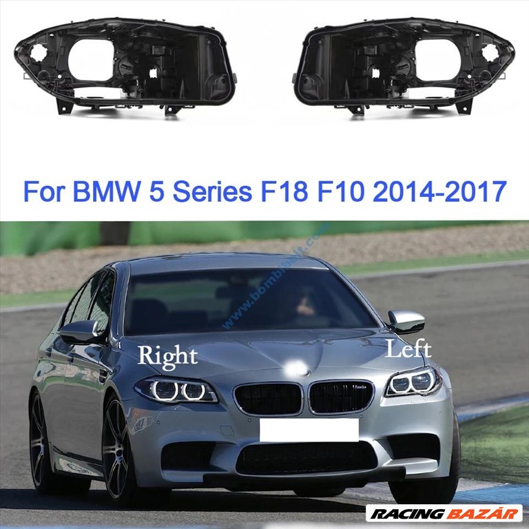 BMW F10 F11 LCi xenon lámpaház, lámpatest 2013-2017 Bal oldal (sofőr oldal) 1. kép