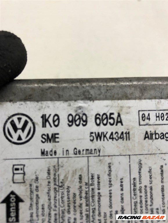 Skoda Octavia II, Volkswagen Golf V, Seat Altea légzsák indító elektronika 1k0909605a 4. kép