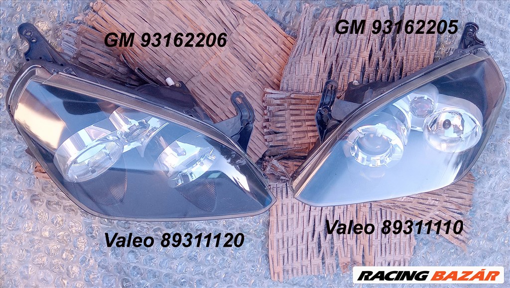 Opel Tigra TT Twin Top bal jobb fényszóró lámpa 93162206gm 89311120valeo 4. kép