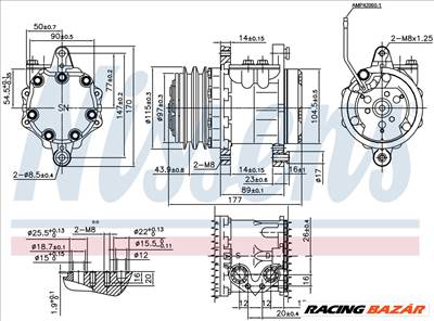 NISSENS 89691 Klímakompresszor SD7B10