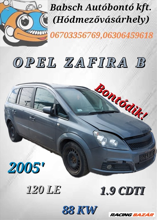 Opel Zafira B bontott alkatrészei (24/69) 1. kép