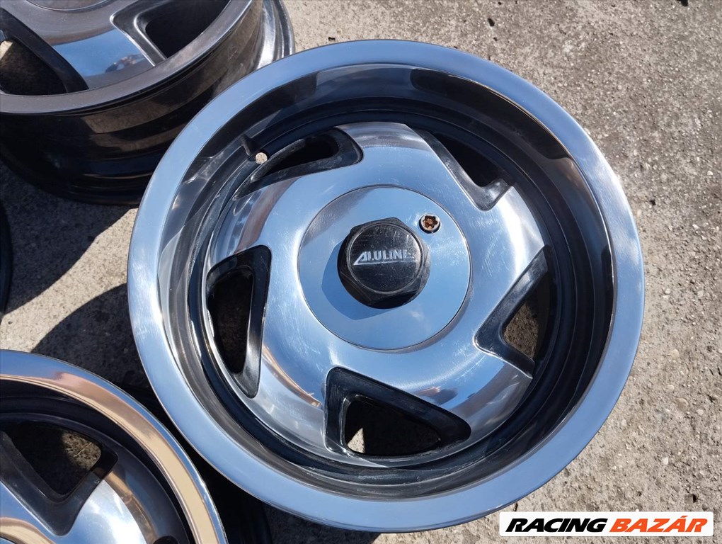 Aluline Turbine retro alufelni, 4x100, 7x15, 57.1, et28 (Új polírral!) 6. kép