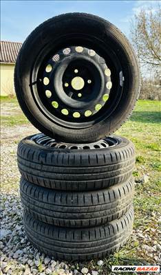  14" használt lemezfelni, rajta 155/60 újszerű Hankook nyári gumi gumi 