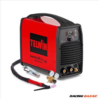 Telwin TIG/MMA Supertig 302 AC/DC hegesztőgép, 3Ph 400V + Tartozékok - 816245