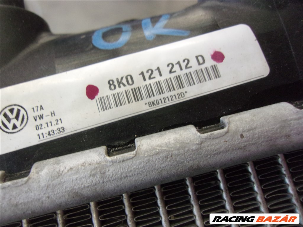 AUDI RS3 RS4 kiegészítő vízhűtő 2012-2016 8K0121212D 4. kép