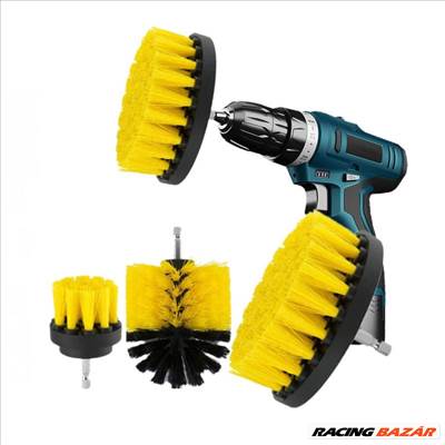 Tisztítókefe készlet (4db-os) fúrógépre szerelhető Autolife W16386 / 98461