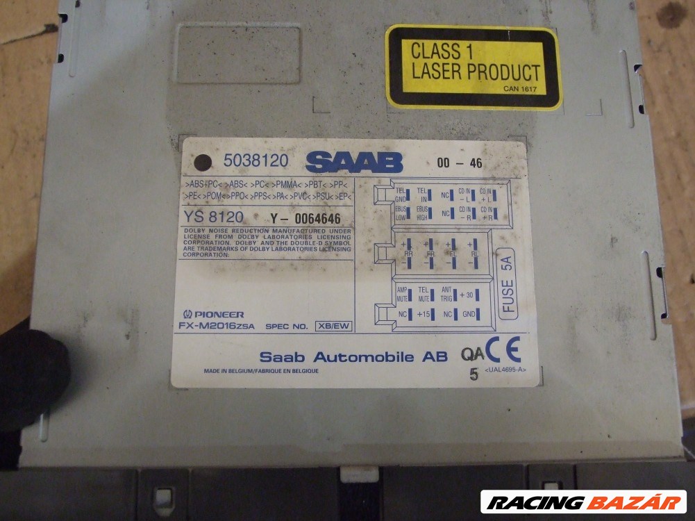 Saab 9-5 I gyári rádió 4616868 3. kép