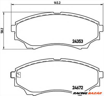 BREMBO P 24 086 - fékbetét FORD FORD AUSTRALIA MAZDA